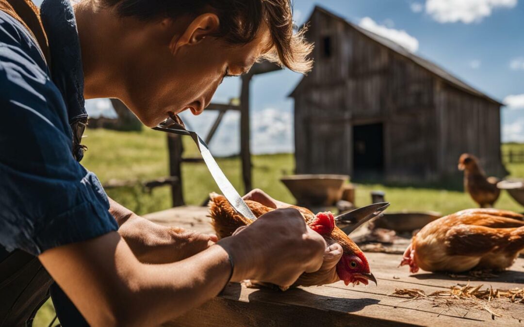 how to trim a chickens beak